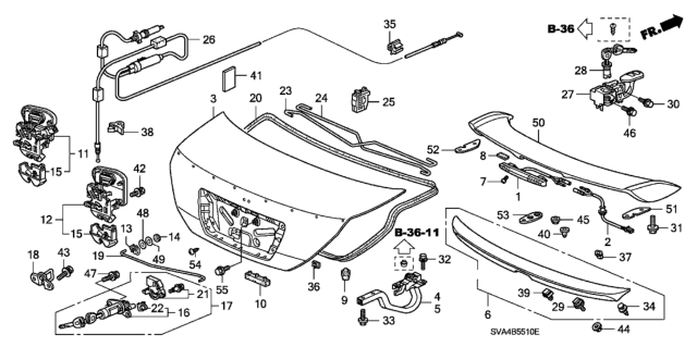 2006 Honda Civic  Grommet, Taillight Diagram for 91626S0XA01