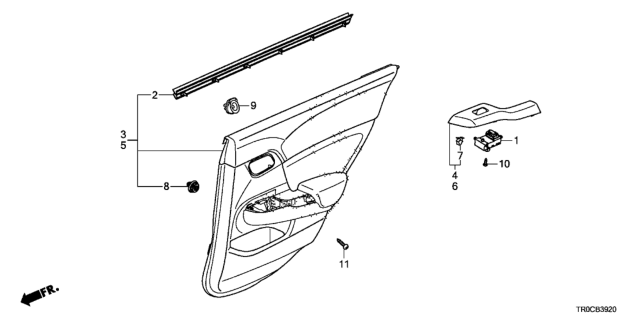 2014 Honda Civic Base, R. Switch Panel *NH167L* (GRAPHITE BLACK) Diagram for 83742TR0A01ZA