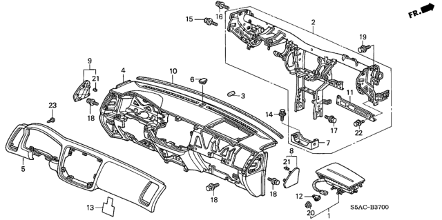 2005 Honda Civic Kit, As Module (Taupe) Diagram for 06780S5AA20ZC