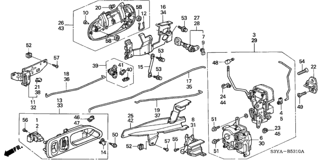 2005 Honda Insight Snap, L. (Brown) Diagram for 72674SM4003