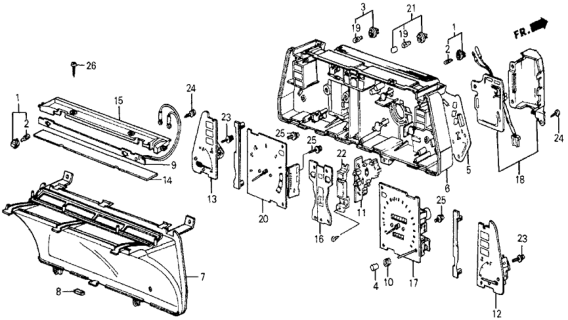 1985 Honda Civic Panel, Combination Print (Denso) Diagram for 37109SB6682