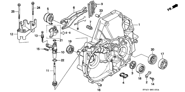 1994 Honda Accord Spring, Release Fork Setting Diagram for 22835P0S000