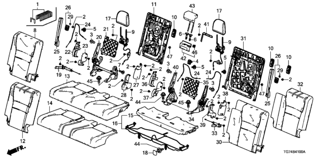 2018 Honda Pilot Guide *YR507L* Diagram for 81944TZ5A02ZE