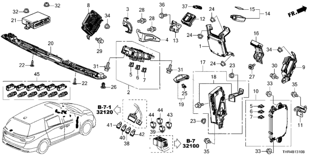 2021 Honda Odyssey  CONTROL UNIT, RR Diagram for 39450THRA51