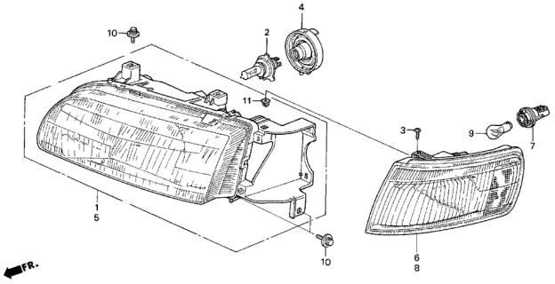 1997 Honda Odyssey Cover, Rubber Diagram for 33126SV4003