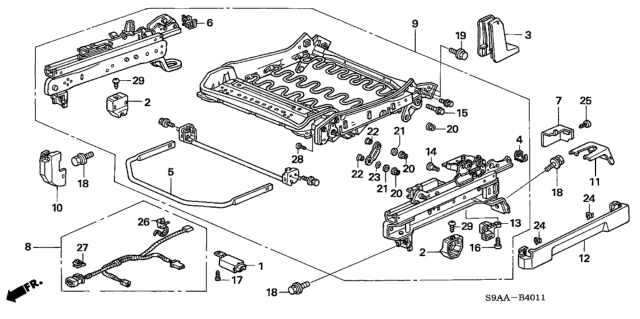 2006 Honda CR-V  Nut, Flange Diagram for 90303S3N003