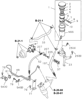1997 Honda Passport  Bracket, Oil Tank Diagram for 8970640854