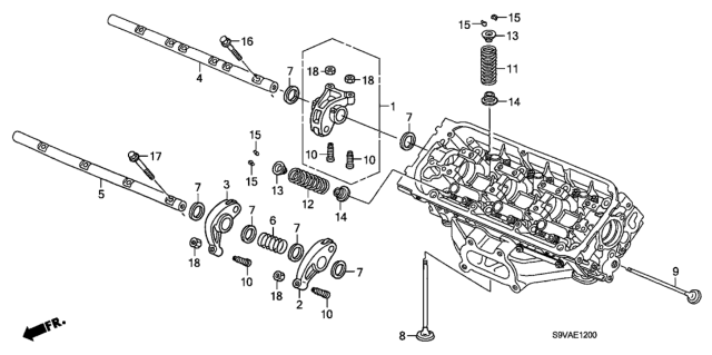 2008 Honda Pilot Spring, In. Valve (White) (Nippon Hatsujo) Diagram for 14761RYPA01