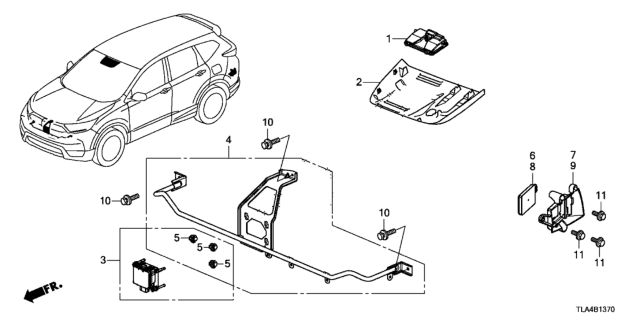 2017 Honda CR-V  Bracket Assy., L. Diagram for 36937TLAA01