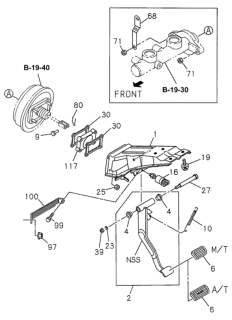 1994 Honda Passport  Stay, Brake Pedal Mounting Diagram for 8943818061