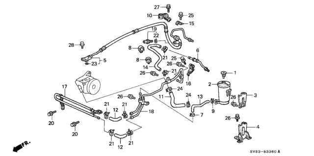1994 Honda Accord  Bracket, Oil Tank Diagram for 53711SV4J60