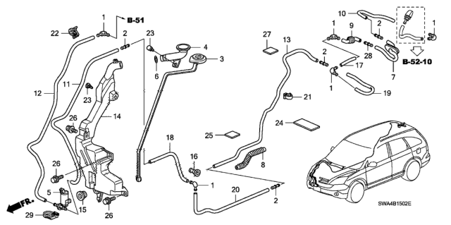 2011 Honda CR-V Tube (560MM) Diagram for 76868SWA003