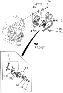 1997 Honda Passport  Washer, Shaft Idler Pulley Diagram for 8970616720