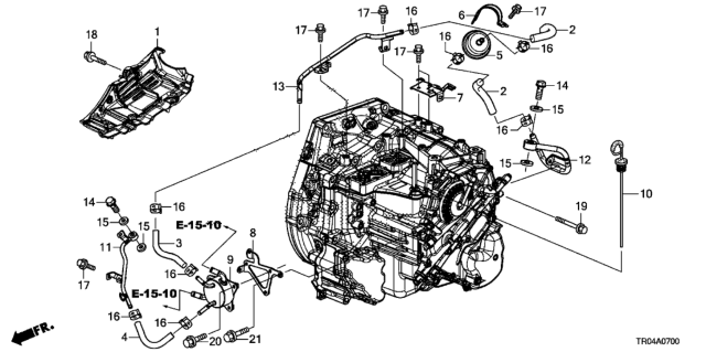 2012 Honda Civic Pipe C (ATf) Diagram for 25930RZ2000