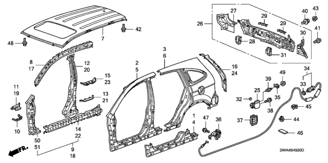 2011 Honda CR-V  Lid, Fuel Filler Diagram for 63910SWAA00ZZ