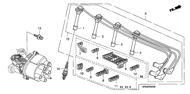 1993 Honda Civic  Spark Plug (Zfr5J-11) (Ngk) Diagram for 980795514P