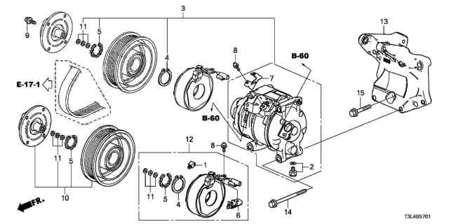 2016 Honda Accord Stay, Lead Wire Diagram for 38817R70A01