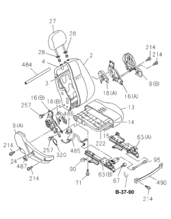 2001 Honda Passport  Bolt, FR. Seat Diagram for 8971784400