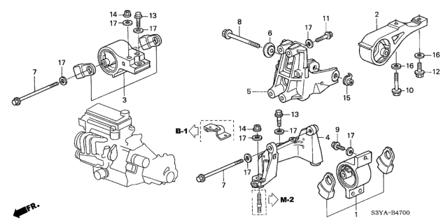 2004 Honda Insight Bolt, Flange (12X136) Diagram for 90165S3Y000