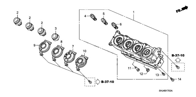 2005 Honda Odyssey  Knob (Rec) Diagram for 79502SHJA01