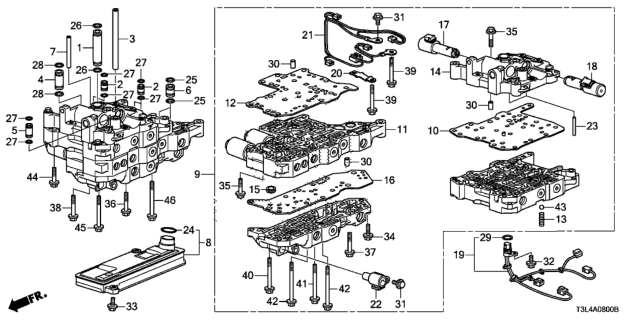 2013 Honda Accord  Body, Secondary Valve Diagram for 27711RJ2000