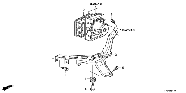 2014 Honda Crosstour  Modulator Assembly Vsa (Rewritable) Diagram for 57110TP7A71