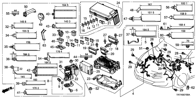 2020 Honda Clarity Fuel Cell  Clip, Band Harn Diagram for 91542SWY003