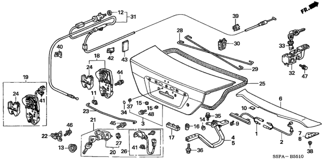 2005 Honda Civic Rubber, Seal Diagram for 71714S5PC00