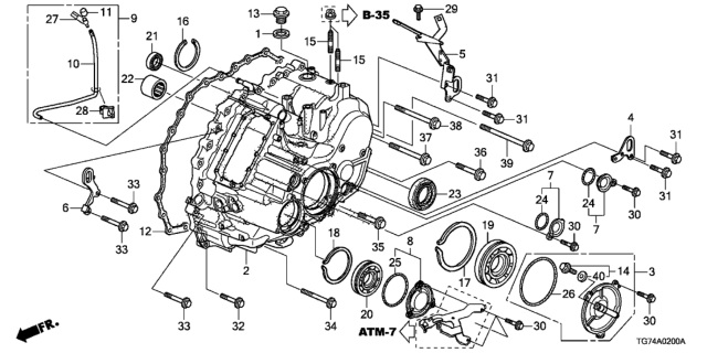 2017 Honda Pilot  Bolt, Flange (8X75) Diagram for 957010807508