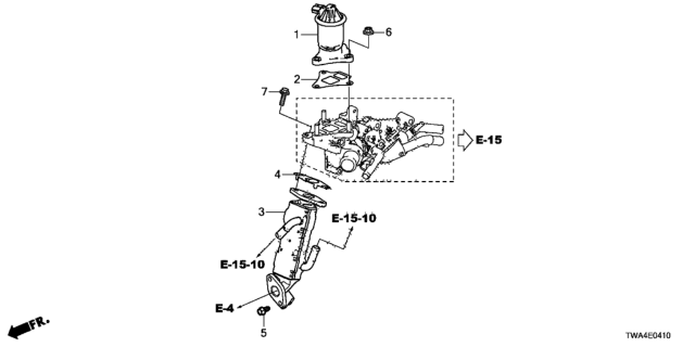 2018 Honda Accord Hybrid  Valve Assembly, E-Egr Diagram for 187106C1A01