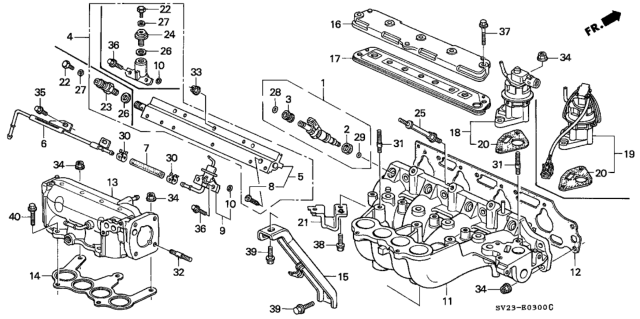 1995 Honda Accord  Pipe, Fuel Diagram for 16610P0AA00