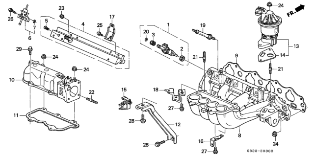 1999 Honda Accord  Mesh, Fuel Filter Diagram for 16614P5G003