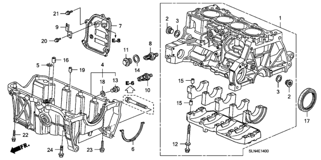 2007 Honda Fit Sensor, Knock Diagram for 30530RSH004