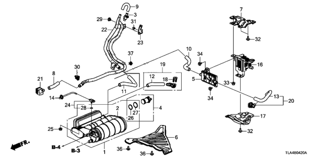 2017 Honda CR-V  Box, Fuel Drain Diagram for 17743TLAA02