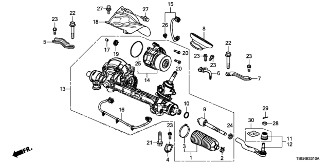 2019 Honda Civic  Motor (EPS)(Service) Diagram for 53660TBJA10