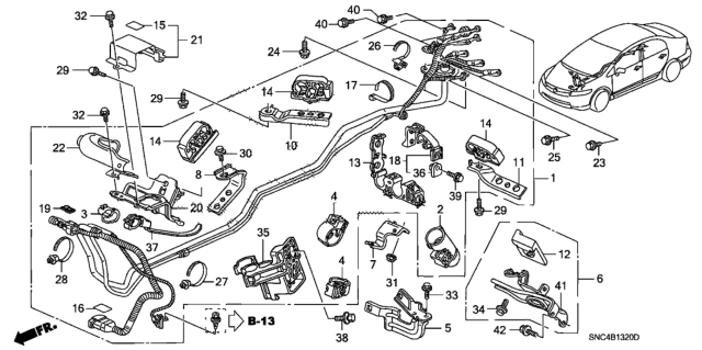 2006 Honda Civic Cpa Diagram for 38863RCJA01