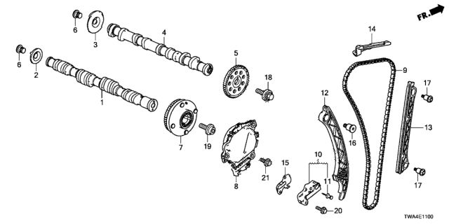 2019 Honda Accord Hybrid Bolt, Flange (6X30) Diagram for 957010603007