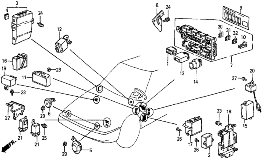 1984 Honda Prelude Relay Assembly, Intermittent Wiper (Is-2204) (Mitsuba) Diagram for 38290SB0003