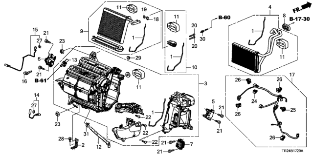 2015 Honda Civic Stay, Hvac Diagram for 79105TR0A00