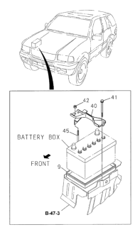 2000 Honda Passport Clamp, Battery Diagram for 8971631031