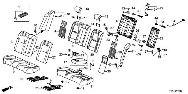 2018 Honda Accord  Clip Diagram for 82222TBAA01