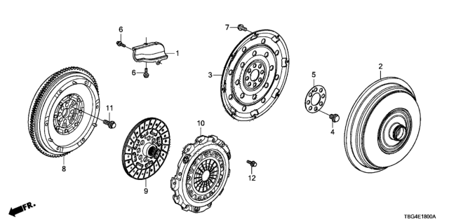 2018 Honda Civic Disk Comp Pressur Diagram for 223005CC003