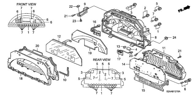 2009 Honda S2000 Panel, L. Print Switch Diagram for 78147S2A013