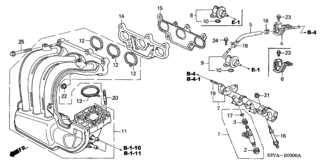 2004 Honda Insight  Pipe, Fuel Diagram for 16620PHMJ10
