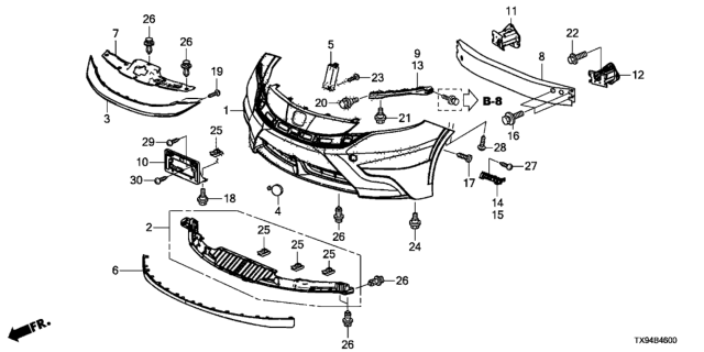 2014 Honda Fit EV Screw-Washer (5X20) Diagram for 90114ST7003