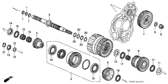 1995 Honda Accord  Circlip (Outer) (35MM) Diagram for 9451035000