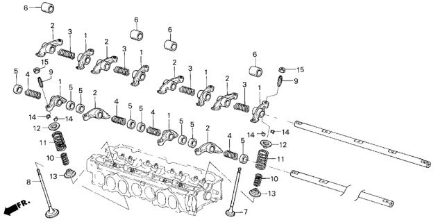 1986 Honda Civic Spring, Valve (Nippon Hatsujo) Diagram for 14761PE0003