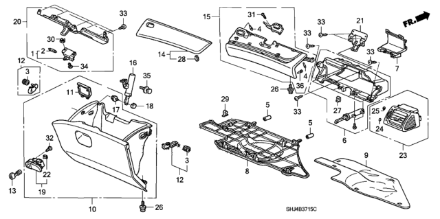 2005 Honda Odyssey  Stopper Diagram for 77547S9AG01