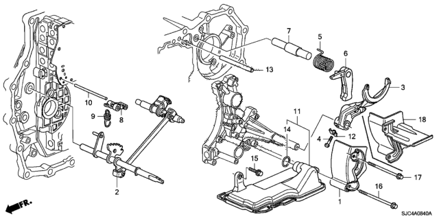 2007 Honda Ridgeline  Pawl, Parking Brake Diagram for 24561RJFT01
