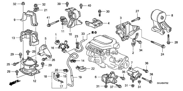 2008 Honda Odyssey  Clamp, Hose (39.5X7.5) Diagram for 50937SHJA01